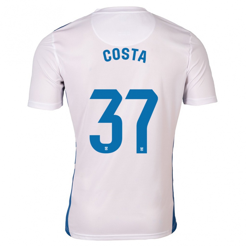 נשים כדורגל Mauro Costa #37 לבן כחול ג'רזי ביתית 2025/26