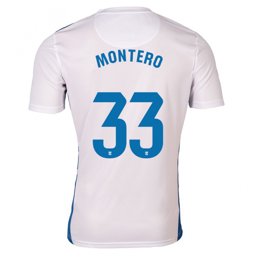 נשים כדורגל Manuel Montero #33 לבן כחול ג'רזי ביתית 2025/26
