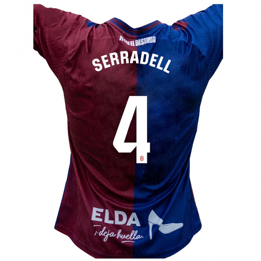 נשים כדורגל Álex Serradell #4 כחול אדום ג'רזי ביתית 2025/26