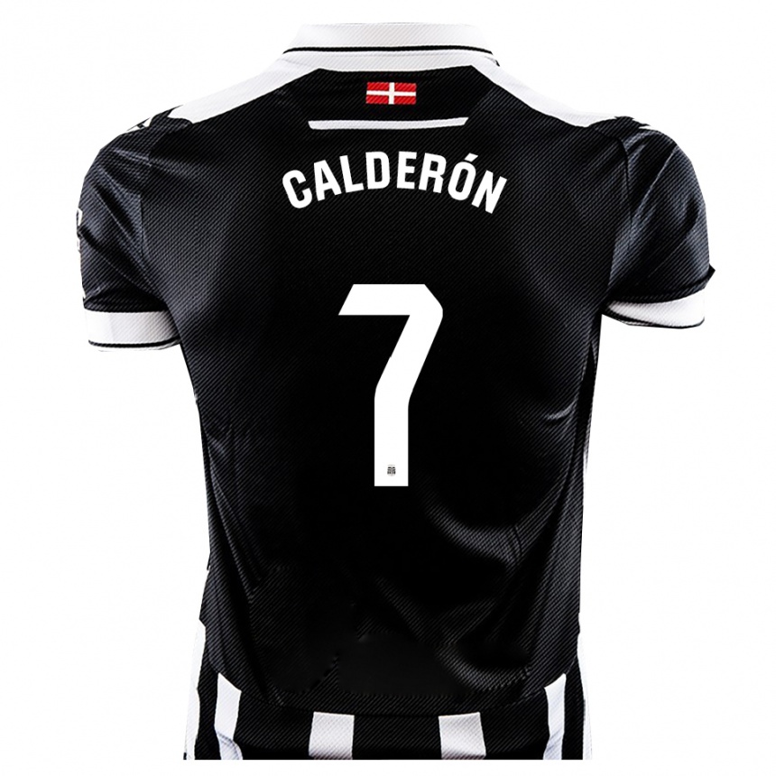 נשים כדורגל Carlos Calderón #7 שחור לבן ג'רזי ביתית 2025/26