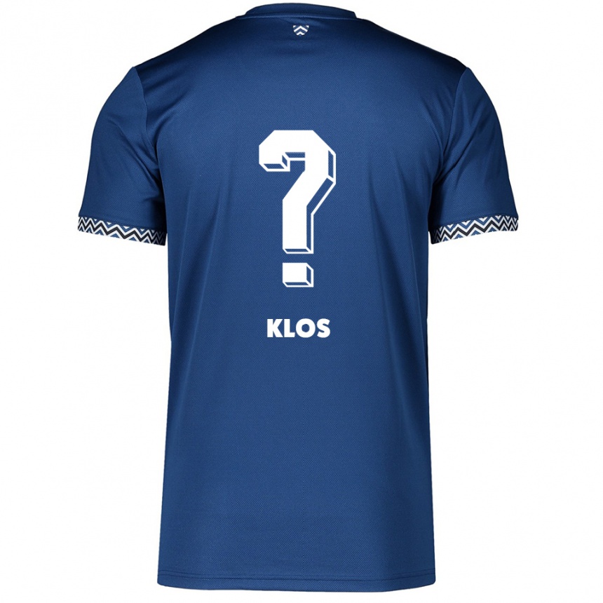 נשים כדורגל Aaron Klos #0 כחול נייבי לבן ג'רזי ביתית 2025/26