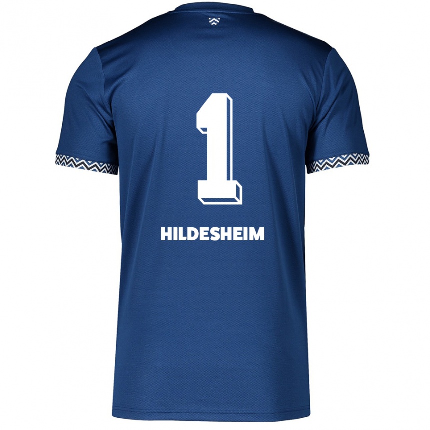 נשים כדורגל Philip Hildesheim #1 כחול נייבי לבן ג'רזי ביתית 2025/26