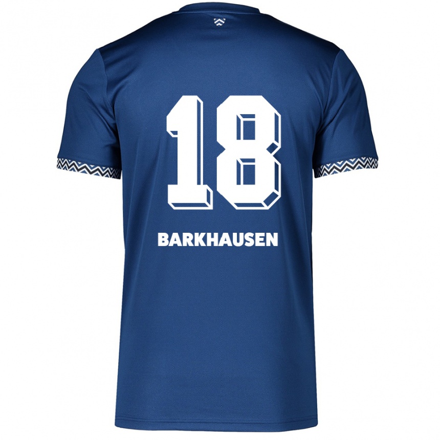 נשים כדורגל ריקה ברקהאוזן #18 כחול נייבי לבן ג'רזי ביתית 2025/26