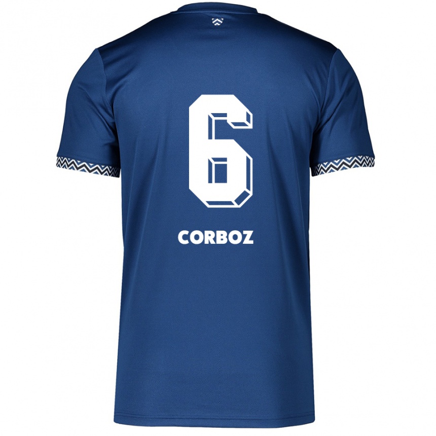 נשים כדורגל מייל קורבוז #6 כחול נייבי לבן ג'רזי ביתית 2025/26