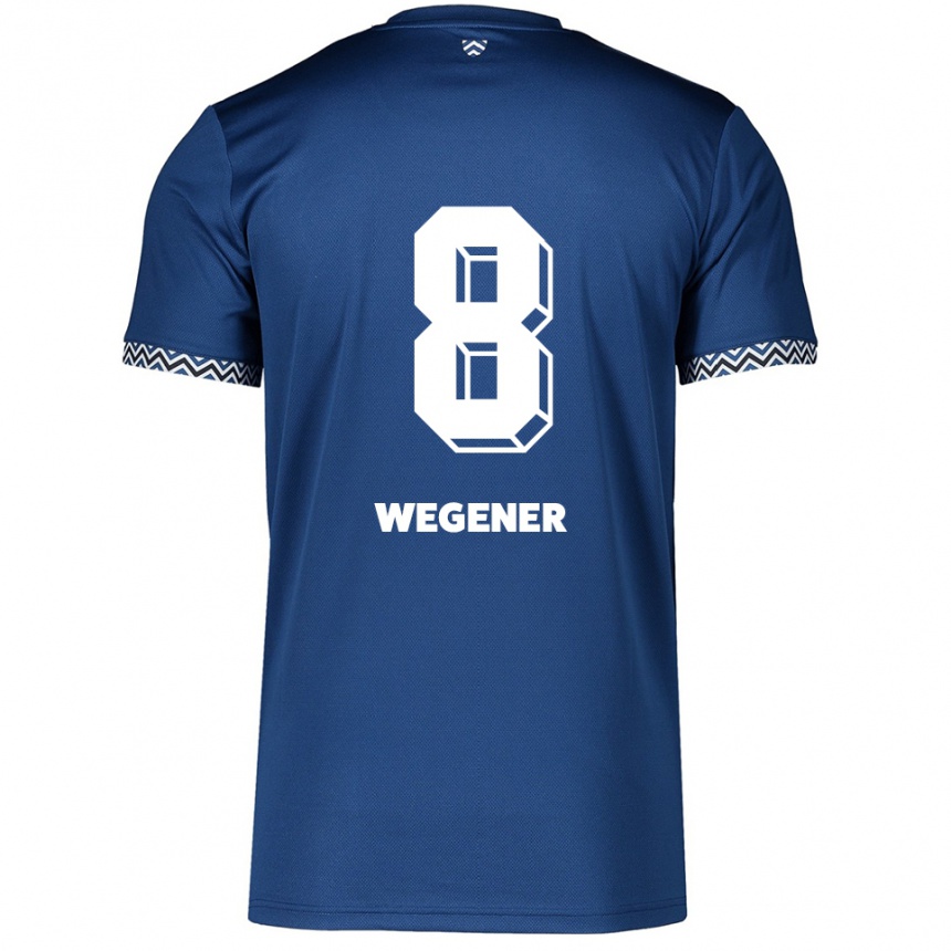 נשים כדורגל טיל וגנר #8 כחול נייבי לבן ג'רזי ביתית 2025/26