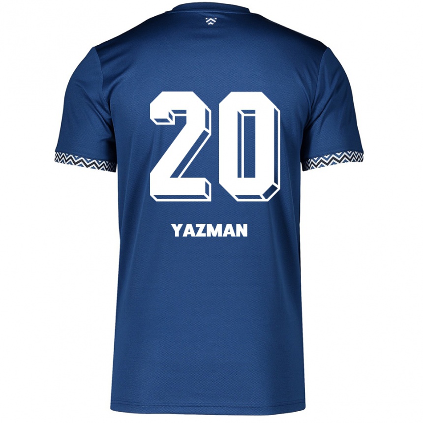 נשים כדורגל אונור יאזמן #20 כחול נייבי לבן ג'רזי ביתית 2025/26