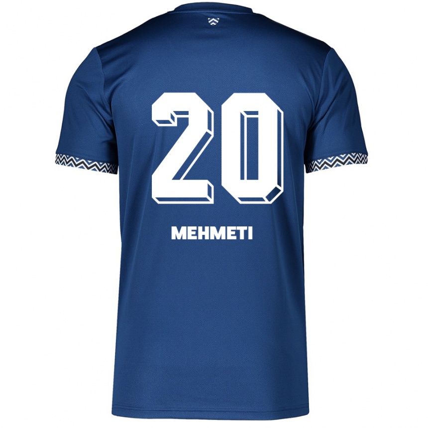נשים כדורגל Enis Mehmeti #20 כחול נייבי לבן ג'רזי ביתית 2025/26