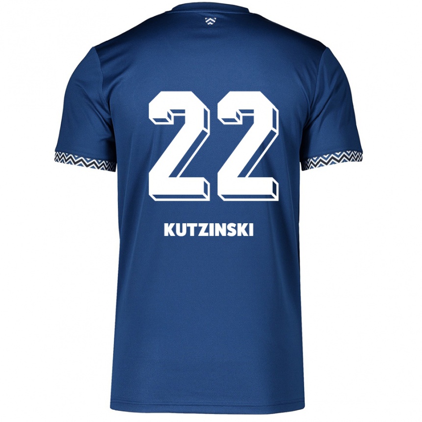 נשים כדורגל קירה קוצינסקי #22 כחול נייבי לבן ג'רזי ביתית 2025/26