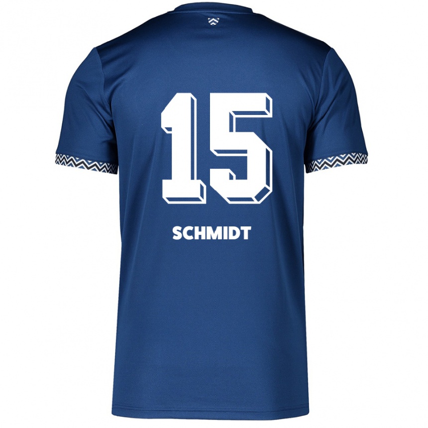 נשים כדורגל Pia Schmidt #15 כחול נייבי לבן ג'רזי ביתית 2025/26