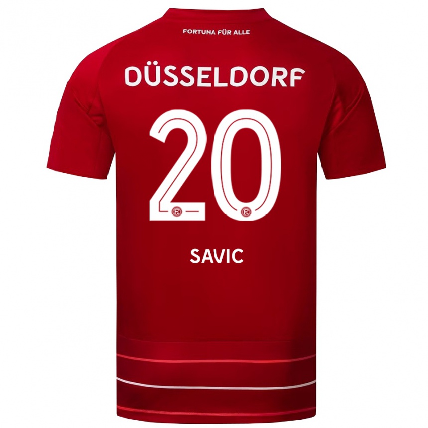 נשים כדורגל David Savic #20 אדום לבן ג'רזי ביתית 2025/26