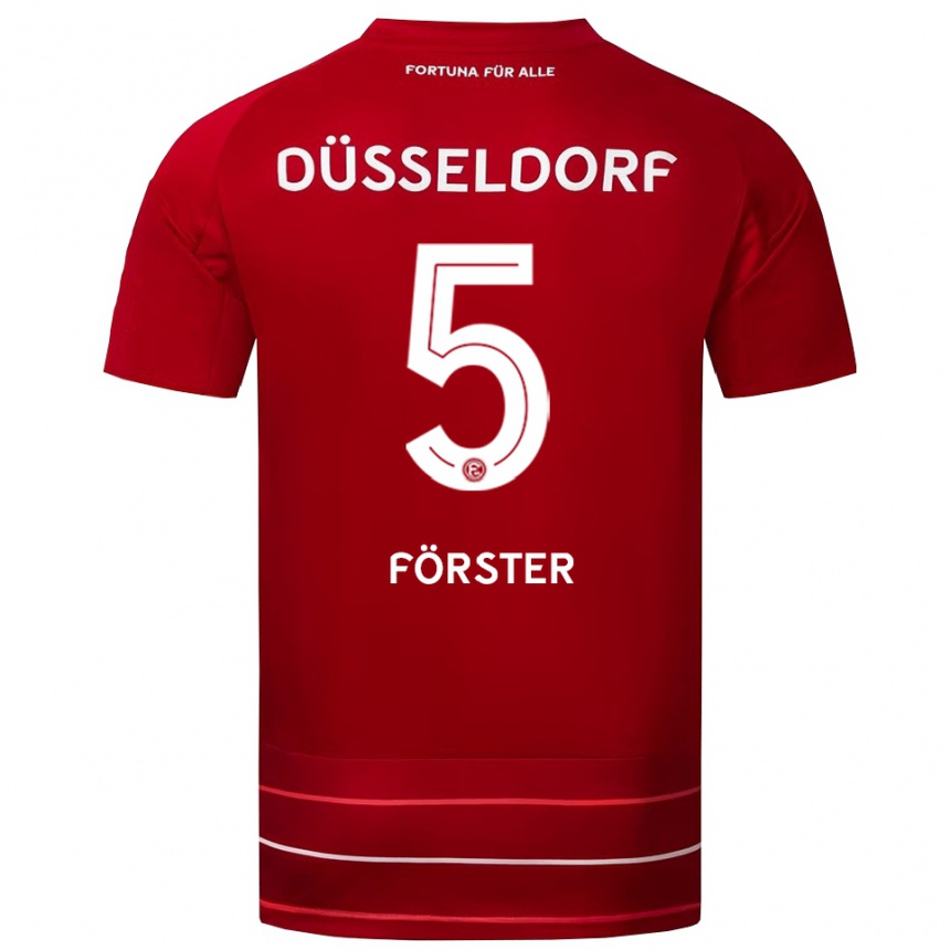 נשים כדורגל נואה פורסטר #5 אדום לבן ג'רזי ביתית 2025/26