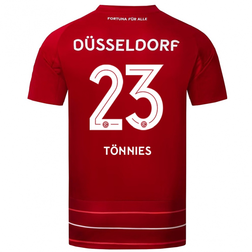 נשים כדורגל Conor Tönnies #23 אדום לבן ג'רזי ביתית 2025/26