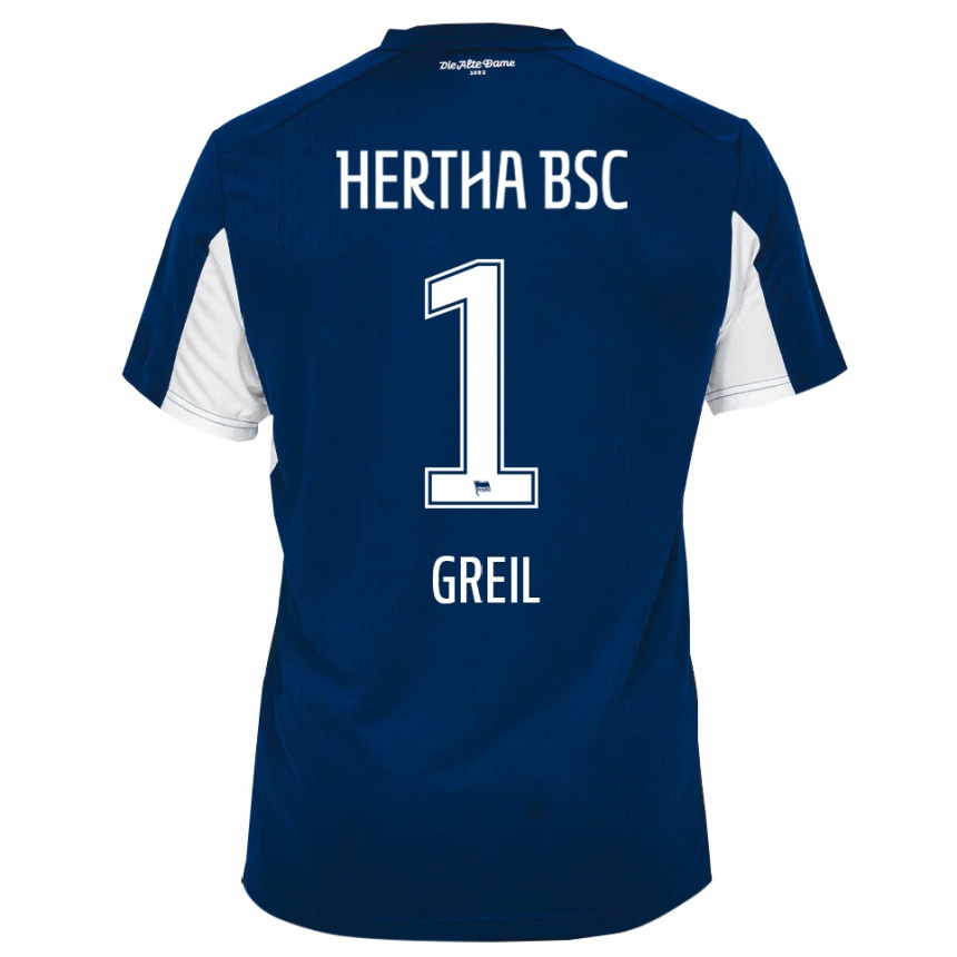 נשים כדורגל Luis Greil #1 לבן כחול ג'רזי ביתית 2025/26