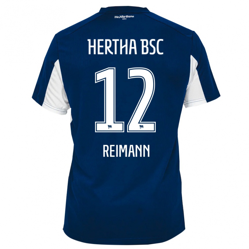 נשים כדורגל Emma Reimann #12 לבן כחול ג'רזי ביתית 2025/26