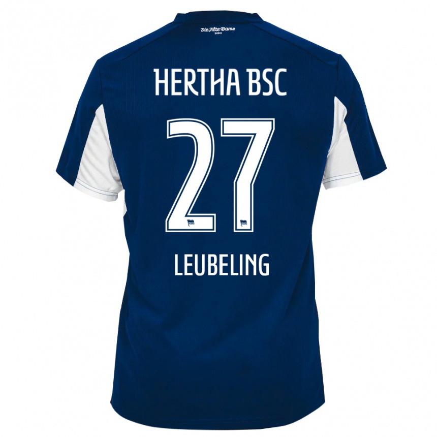 נשים כדורגל Milan Leubeling #27 לבן כחול ג'רזי ביתית 2025/26