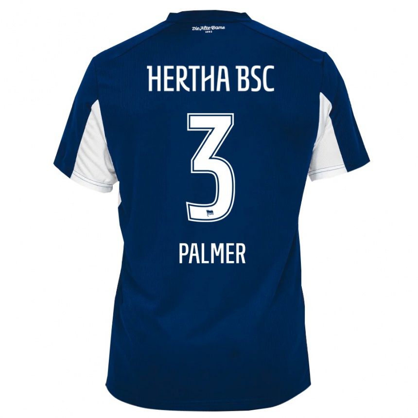 נשים כדורגל Nelly Palmer #3 לבן כחול ג'רזי ביתית 2025/26