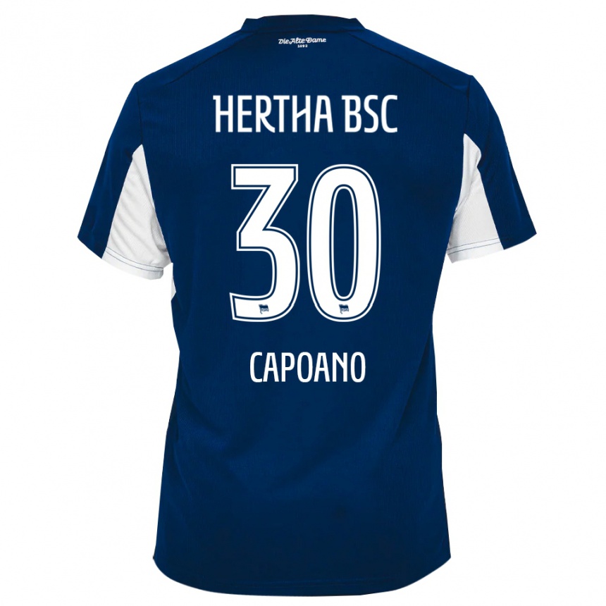 נשים כדורגל אוסקר קפואנו #30 לבן כחול ג'רזי ביתית 2025/26