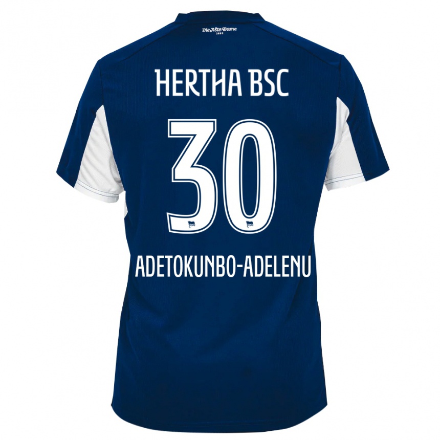 נשים כדורגל Oluwajimi Adetokunbo-Adelenu #30 לבן כחול ג'רזי ביתית 2025/26