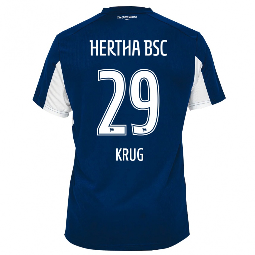 נשים כדורגל Magdalena Krug #29 לבן כחול ג'רזי ביתית 2025/26