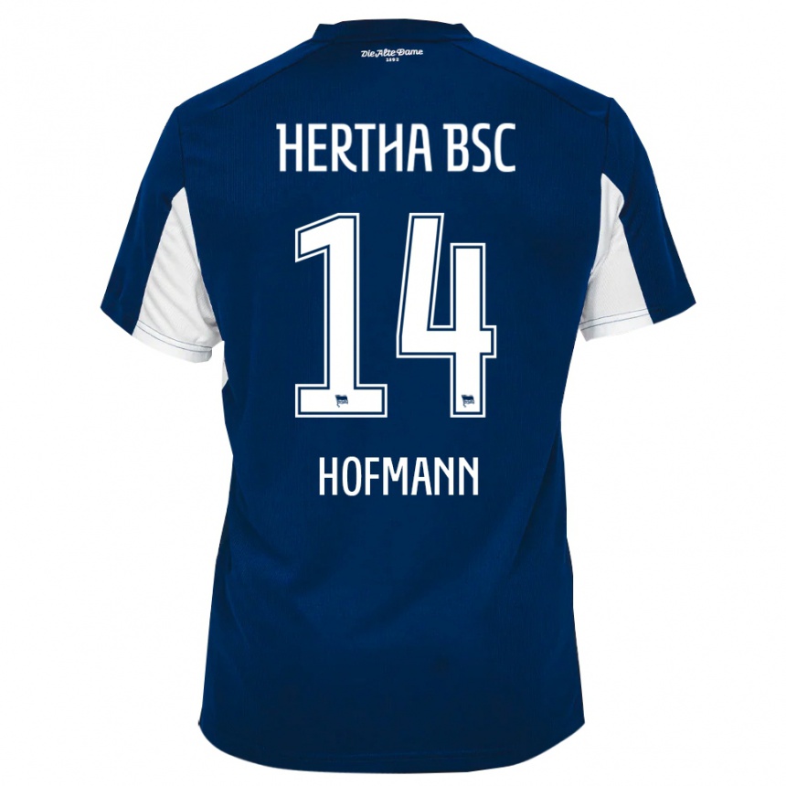 נשים כדורגל Nico Hofmann #14 לבן כחול ג'רזי ביתית 2025/26