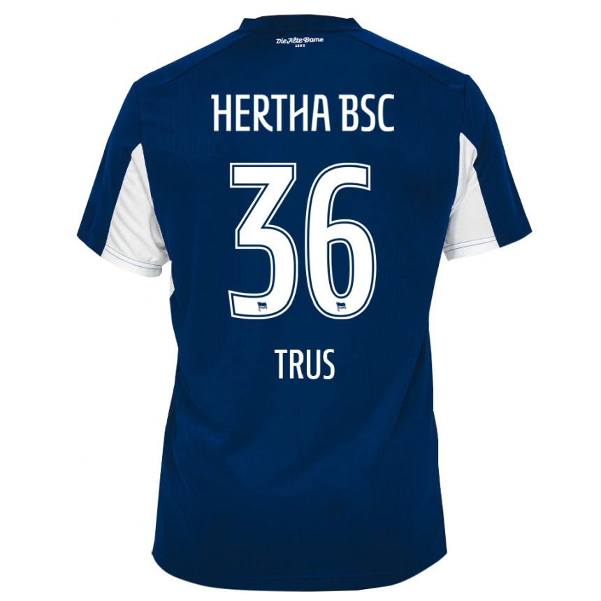 נשים כדורגל לואיס קארל טרוס #36 לבן כחול ג'רזי ביתית 2025/26