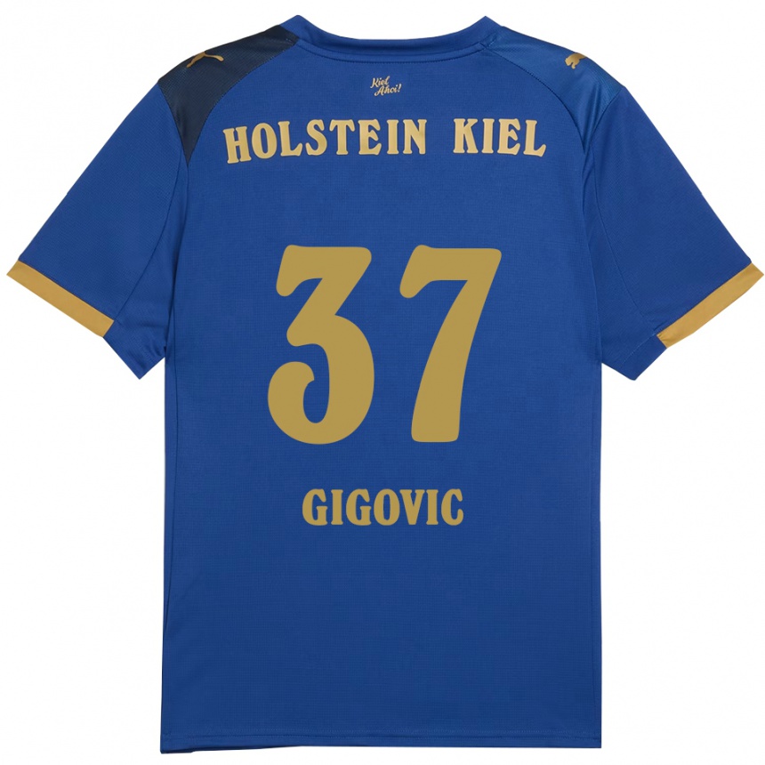 נשים כדורגל ארמין גיגוביץ׳ #37 כחול זהב ג'רזי ביתית 2025/26