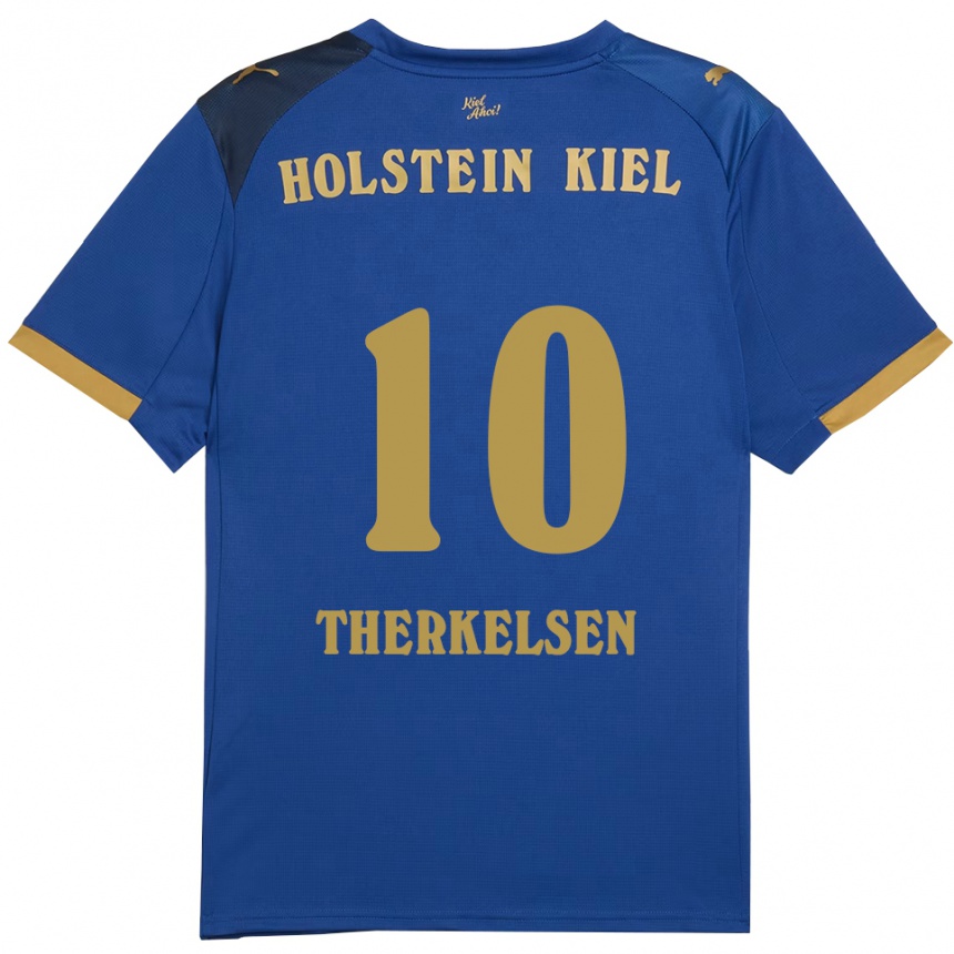 נשים כדורגל יונס תרקלסן #10 כחול זהב ג'רזי ביתית 2025/26