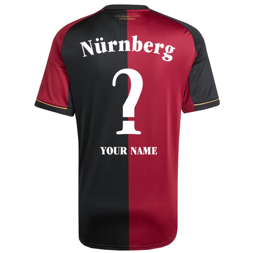 נשים כדורגל השם שלך #0 בורדו שחור ג'רזי ביתית 2025/26