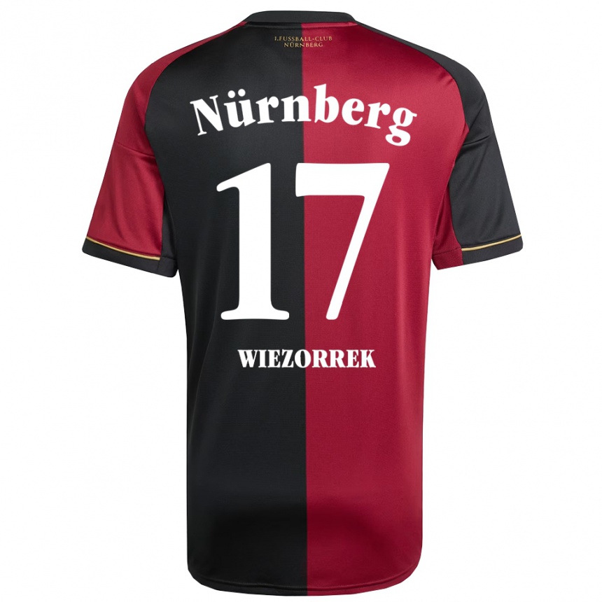 נשים כדורגל Moritz Wiezorrek #17 בורדו שחור ג'רזי ביתית 2025/26