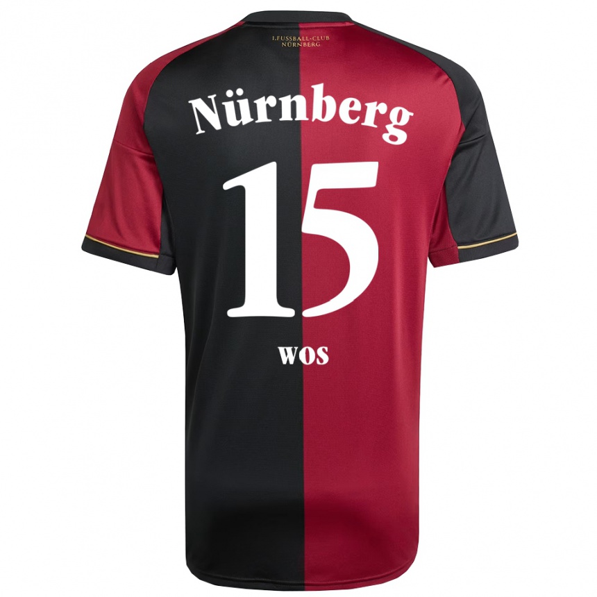 נשים כדורגל Oliwia Wos #15 בורדו שחור ג'רזי ביתית 2025/26