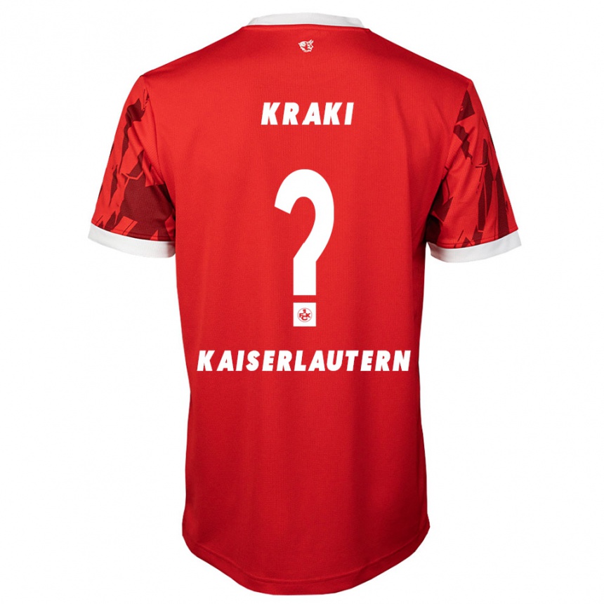 נשים כדורגל Avdyl Kraki #0 אדום לבן ג'רזי ביתית 2025/26