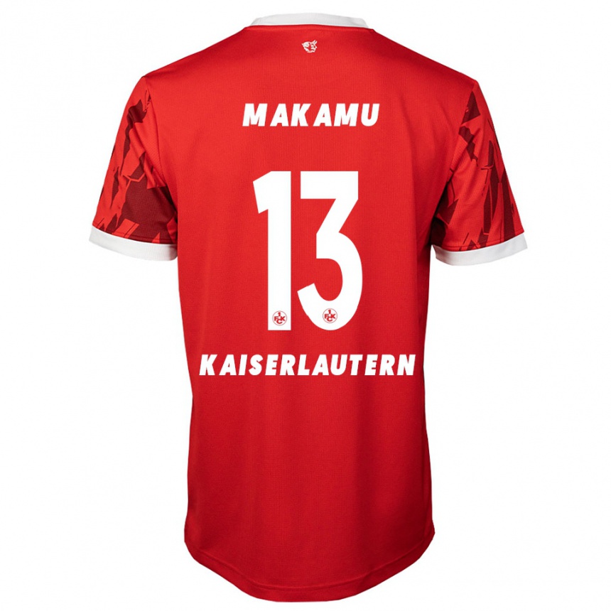 נשים כדורגל Bradley Makamu #13 אדום לבן ג'רזי ביתית 2025/26