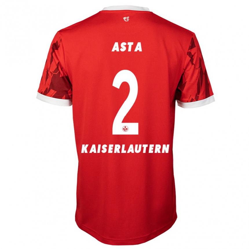 נשים כדורגל סימון אסטה #2 אדום לבן ג'רזי ביתית 2025/26