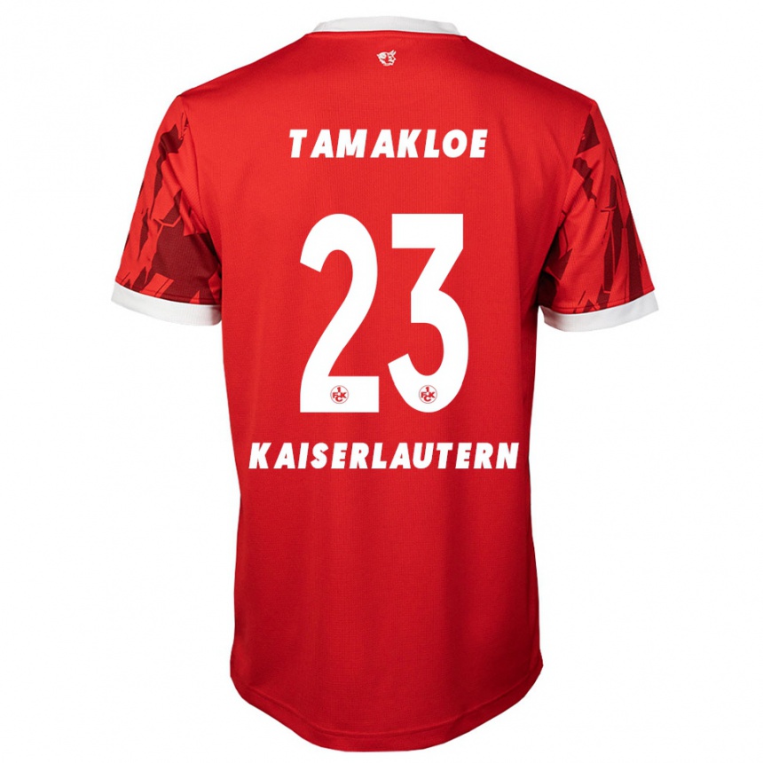 נשים כדורגל ניוטון טמאקלו #23 אדום לבן ג'רזי ביתית 2025/26