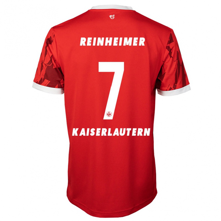 נשים כדורגל בן רינהיימר #7 אדום לבן ג'רזי ביתית 2025/26