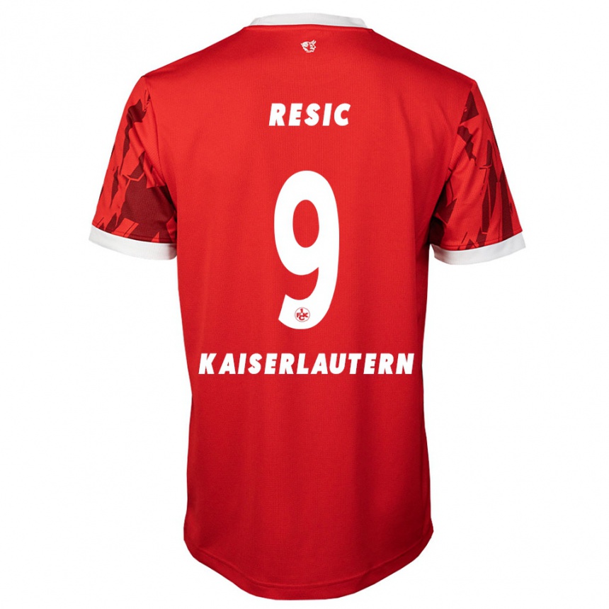 נשים כדורגל ג'נאן רשיץ #9 אדום לבן ג'רזי ביתית 2025/26