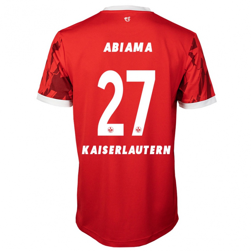 נשים כדורגל דיקסון אביאמה #27 אדום לבן ג'רזי ביתית 2025/26