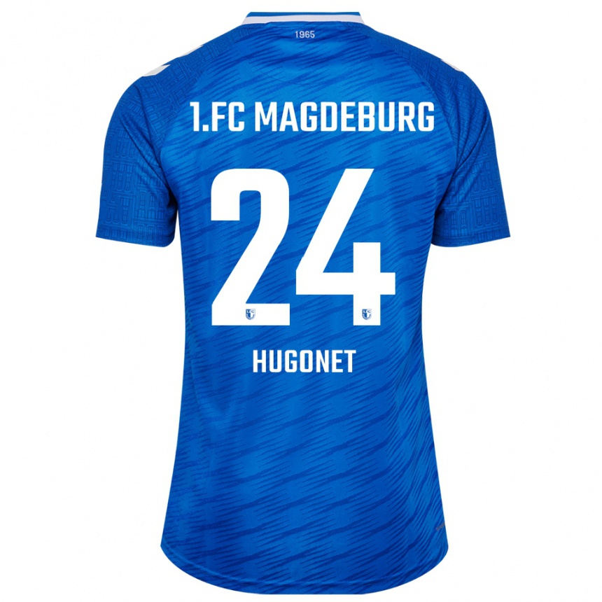 נשים כדורגל Jean Hugonet #24 כחול לבן ג'רזי ביתית 2025/26