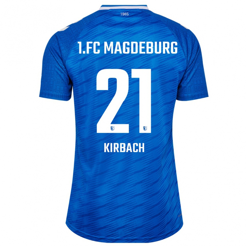 נשים כדורגל גוסטב קירבאך #21 כחול לבן ג'רזי ביתית 2025/26