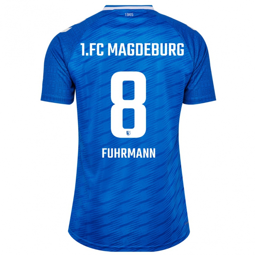 נשים כדורגל Felix Fuhrmann #8 כחול לבן ג'רזי ביתית 2025/26