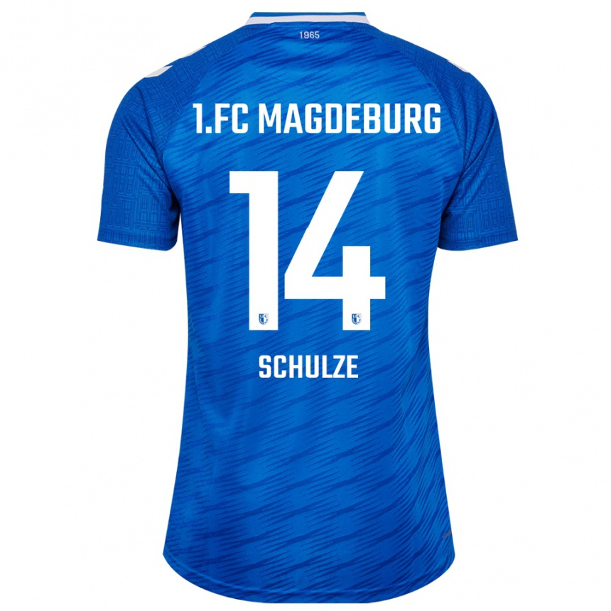 נשים כדורגל קונר נואל שולצה #14 כחול לבן ג'רזי ביתית 2025/26