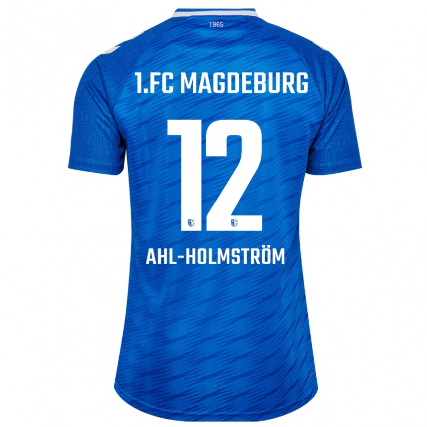 נשים כדורגל אלכסנדר אהל הולמסטרום #12 כחול לבן ג'רזי ביתית 2025/26
