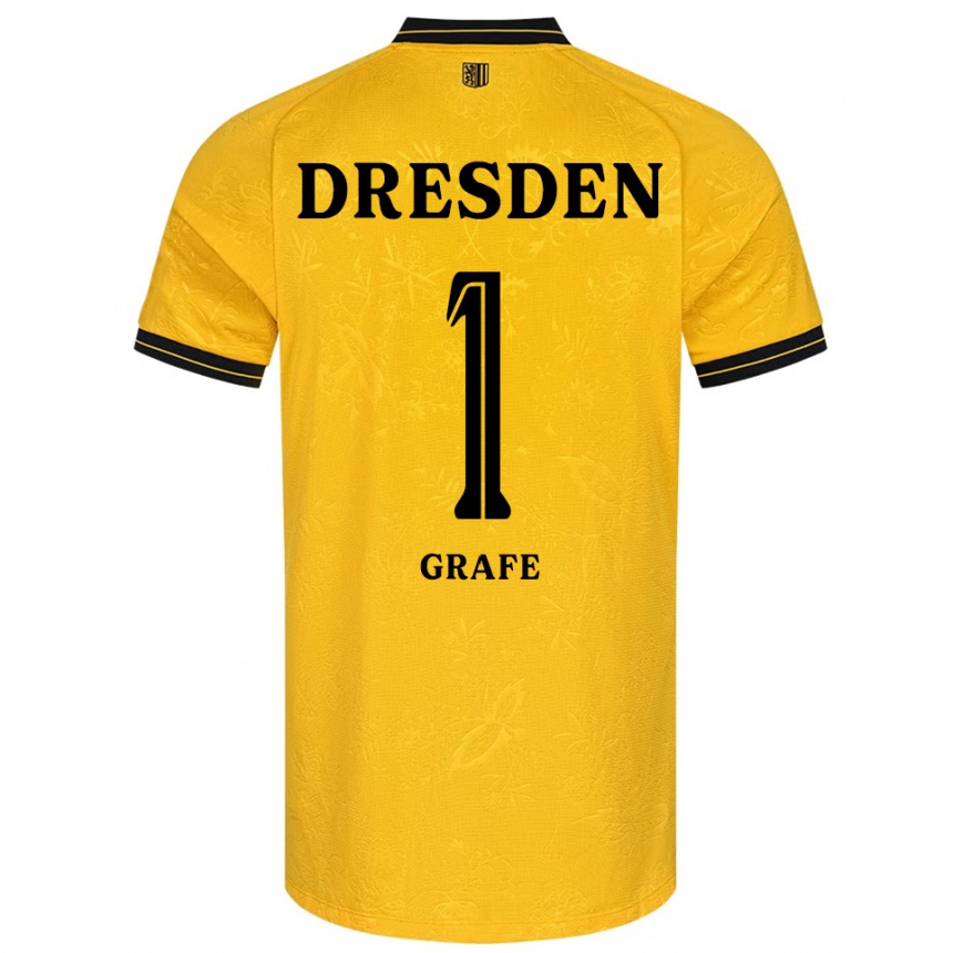 נשים כדורגל מרלון גרפה #1 צהוב שחור ג'רזי ביתית 2025/26