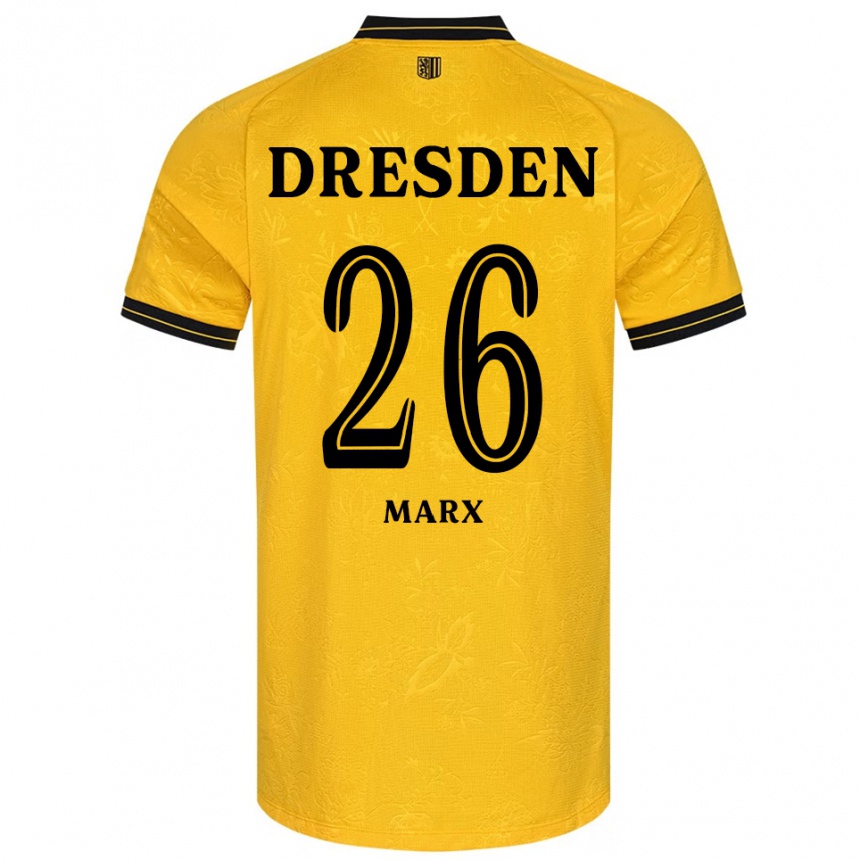 נשים כדורגל יאן-הנדריק מרקס #26 צהוב שחור ג'רזי ביתית 2025/26
