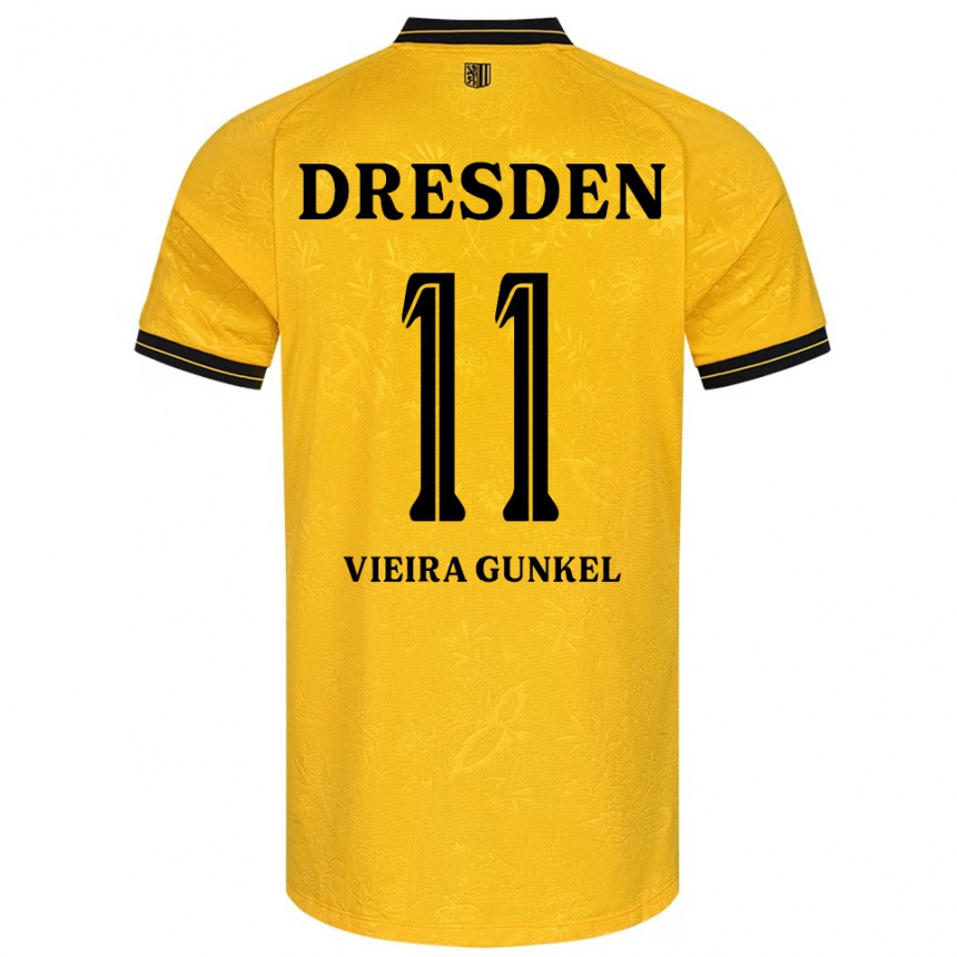 נשים כדורגל Joel Vieira Gunkel #11 צהוב שחור ג'רזי ביתית 2025/26