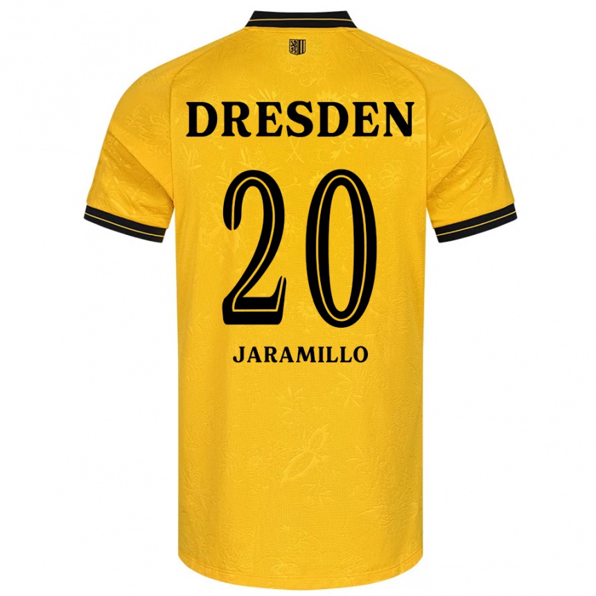 נשים כדורגל Santiago Abou Said Jaramillo #20 צהוב שחור ג'רזי ביתית 2025/26