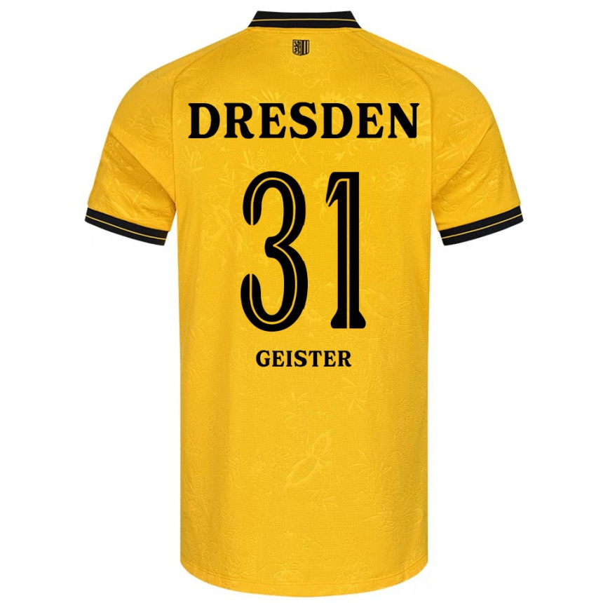 נשים כדורגל ג׳ניס גייסטר #31 צהוב שחור ג'רזי ביתית 2025/26