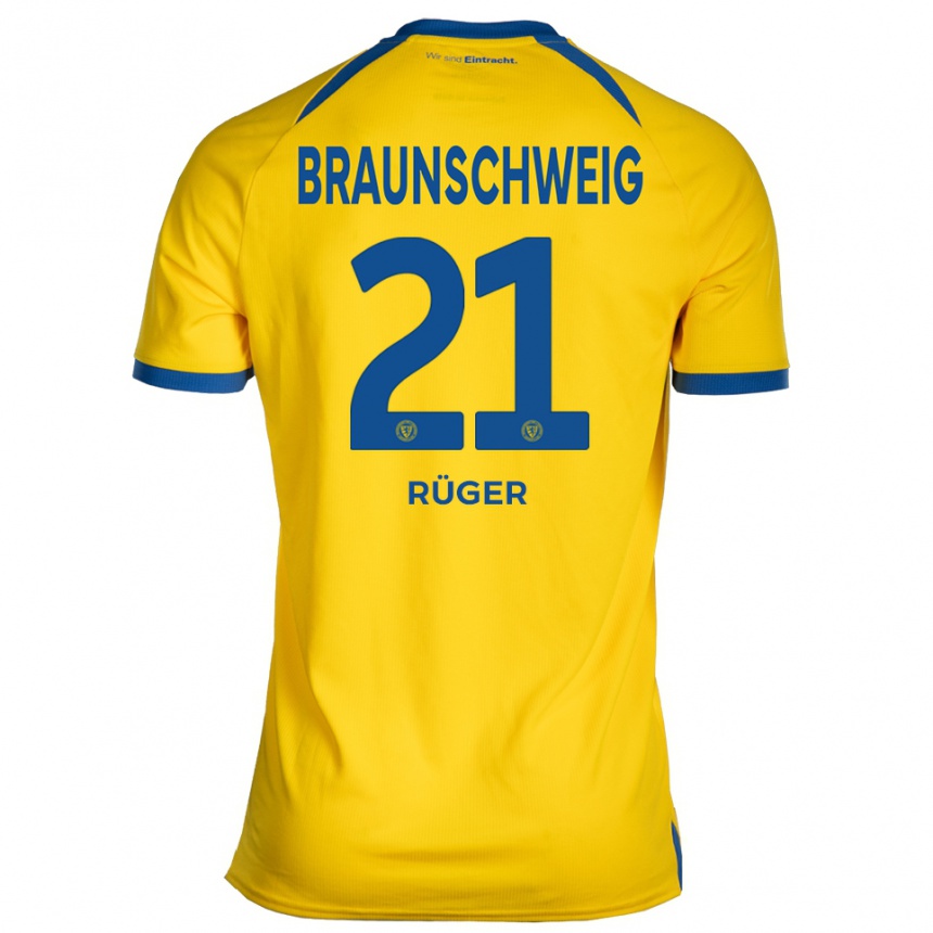 נשים כדורגל Lenn Rüger #21 צהוב כחול ג'רזי ביתית 2025/26