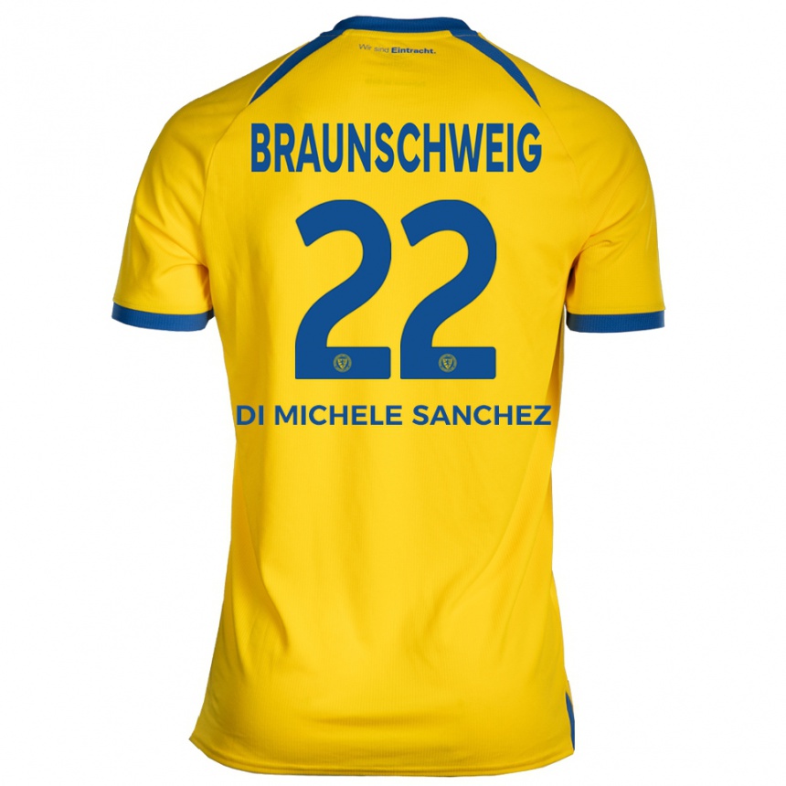נשים כדורגל פאביו די מיקלה סנצ׳ז #22 צהוב כחול ג'רזי ביתית 2025/26