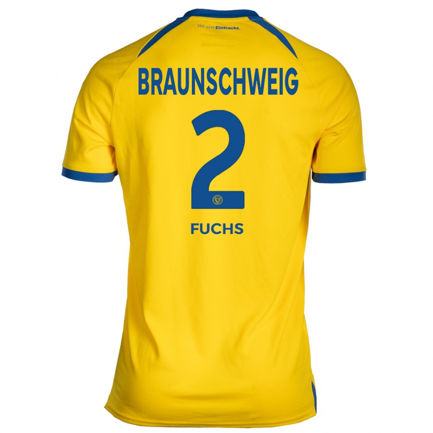 נשים כדורגל Ben Fuchs #2 צהוב כחול ג'רזי ביתית 2025/26